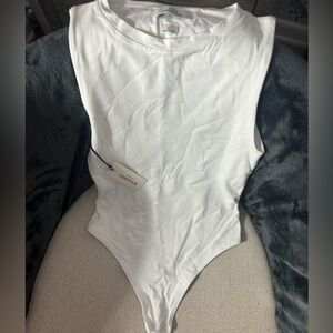Aritzia Babaton Contour size small white thong bodysuit brand new w/ tags